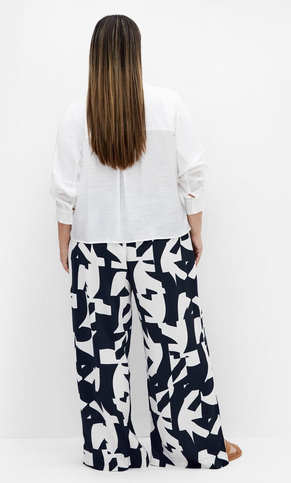 Enya Print Pant - ivory, BLUE, alternate image number 1