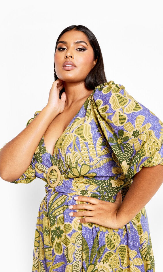 Daydream Print Maxi Dress - blue, PURPLE, hi-res image number 0