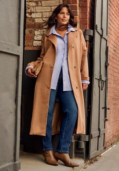 Funnel Neck Long Coat