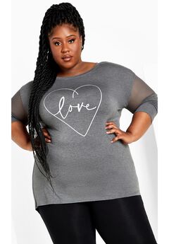 Mesh Sleeve Top