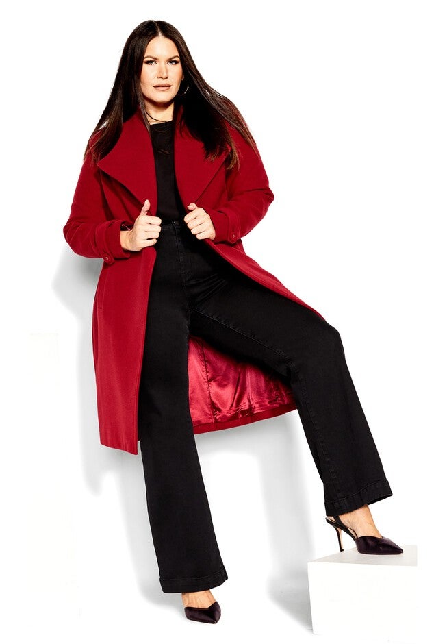 So Sleek Coat - true red, RED, on-hover image number null