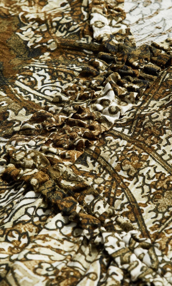 Gaia Print Dress - olive, OLIVE, alternate image number 5