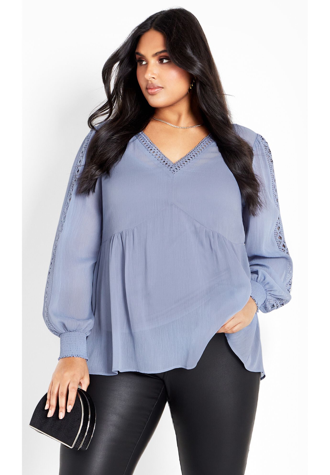 Hailey Print Top, COUNTRY BLUE, hi-res image number 0