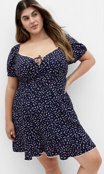 Sky Kiss Dress - navy print