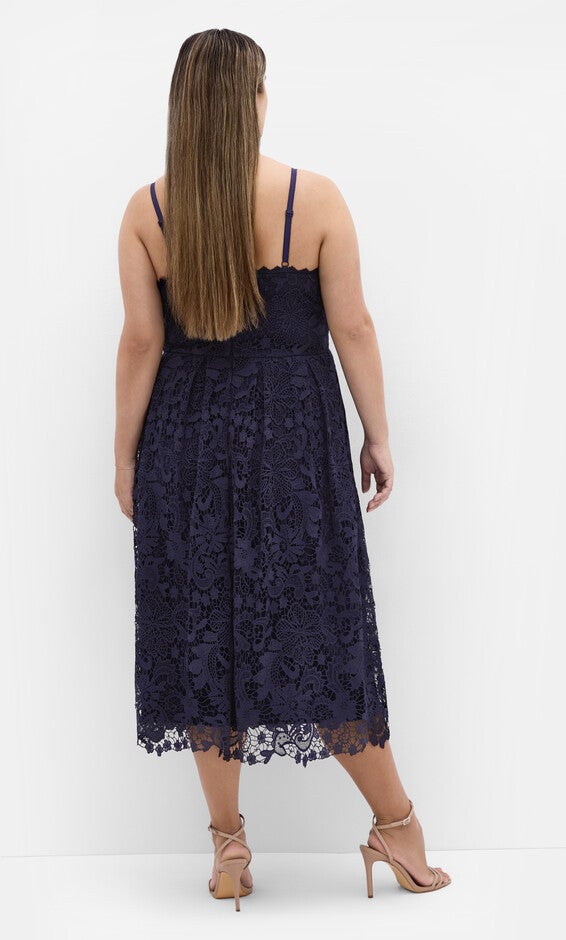 Scarlet Lace Dress - navy, BLUE, alternate image number 1