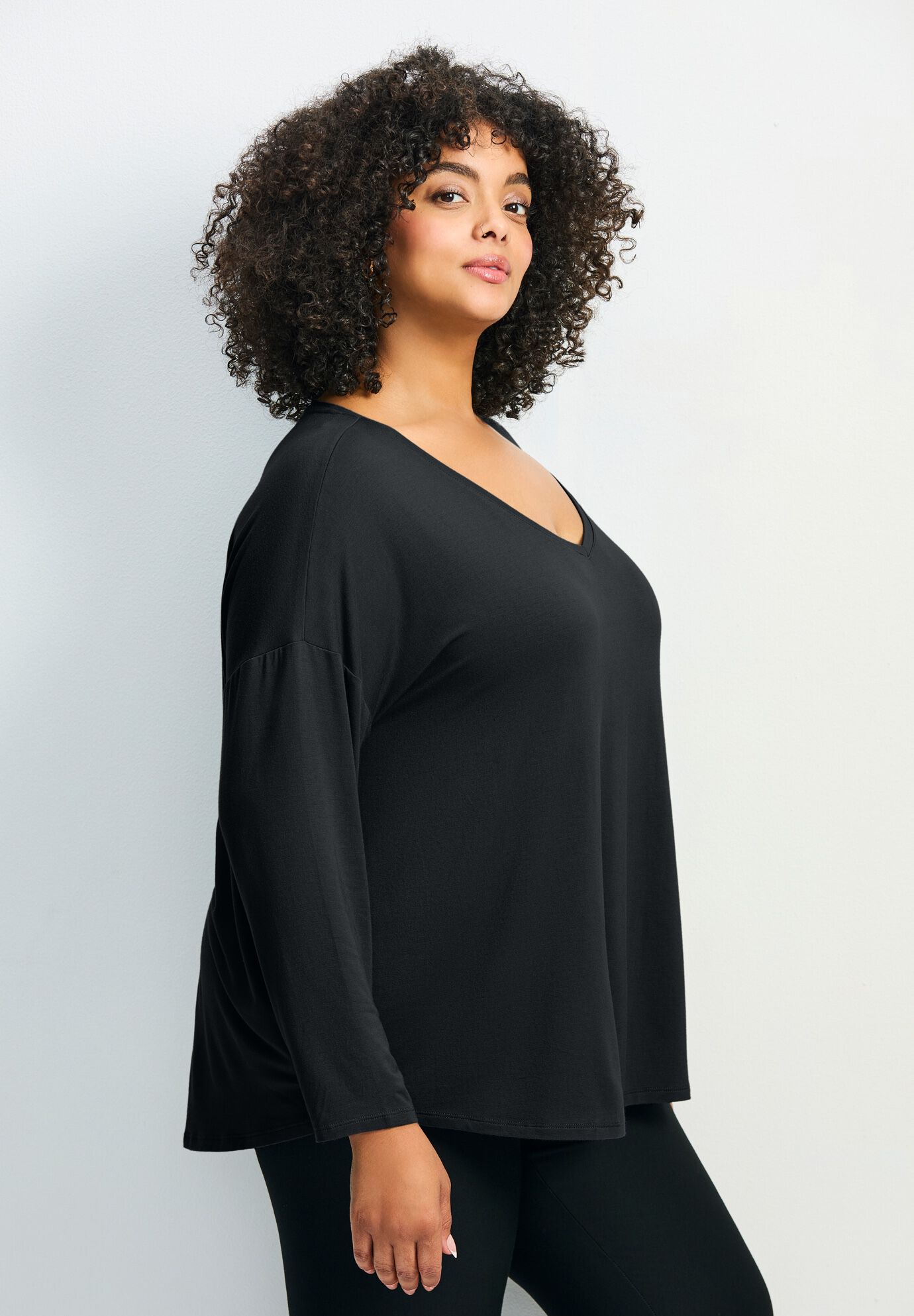 Taya Essential Top, BLACK, alternate image number 3