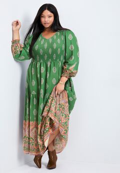 Sherry Shirred Bodice Maxi Dress