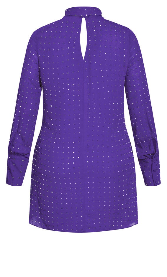 Nailhead Tunic - royal purple, ROYAL PURPLE, alternate image number null