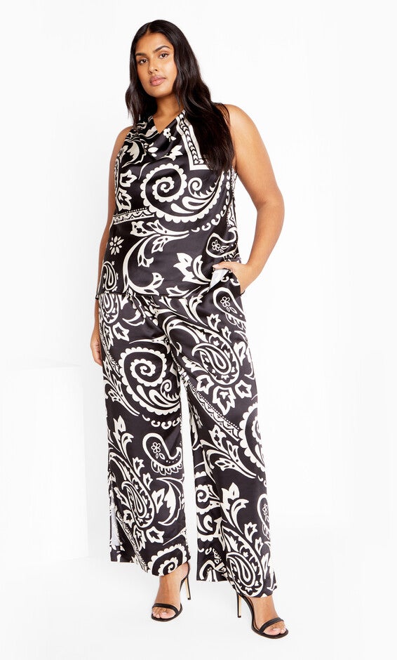 Perri Print Top - black, BLACK, alternate image number 1