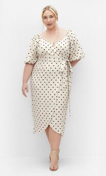 Claudine Print Dress - cream