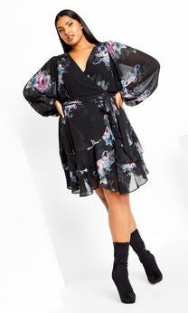 Ottilie Dress - dark roses