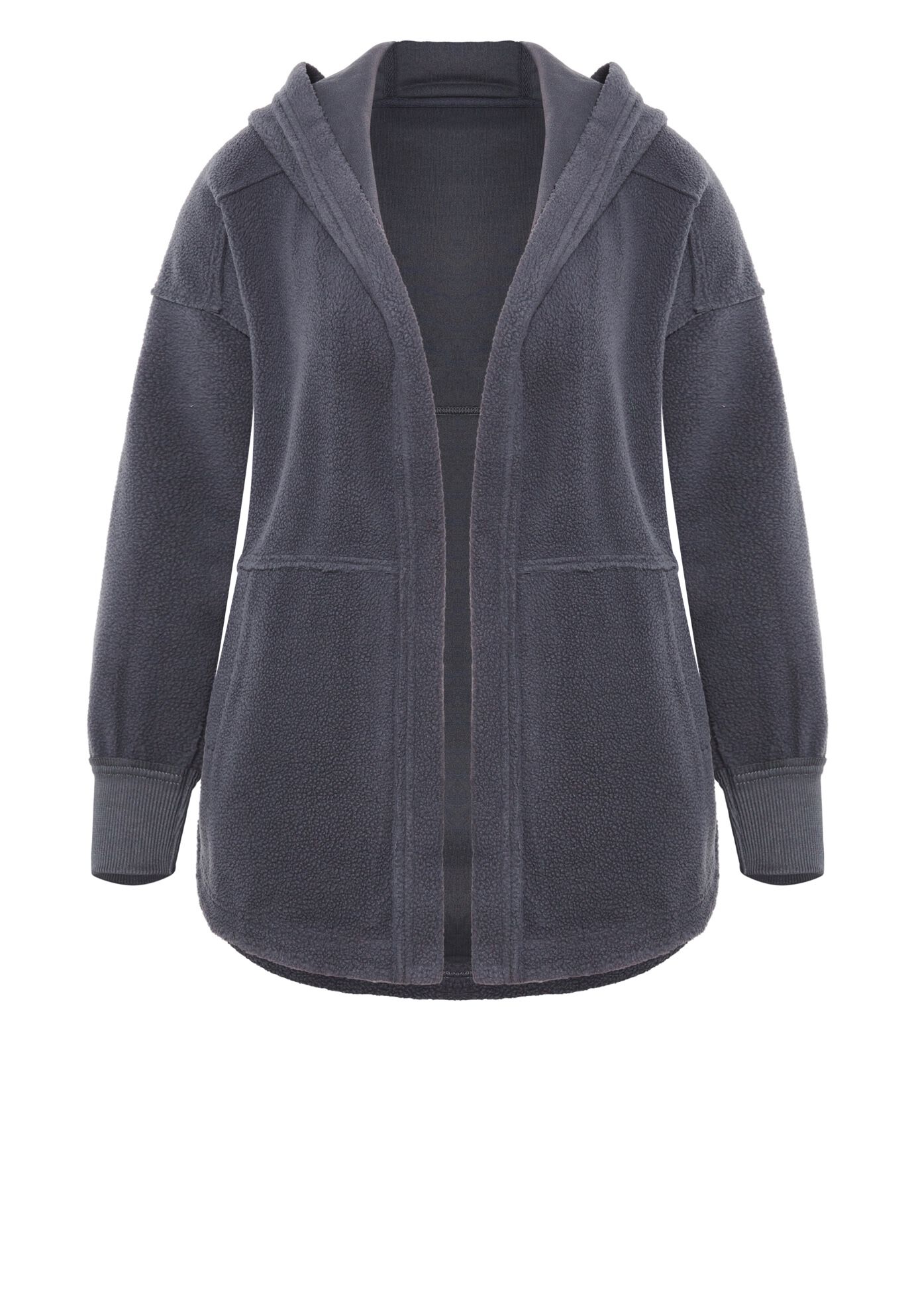 Weekender Hooded Fleece Jacket, STEEL, alternate image number 4