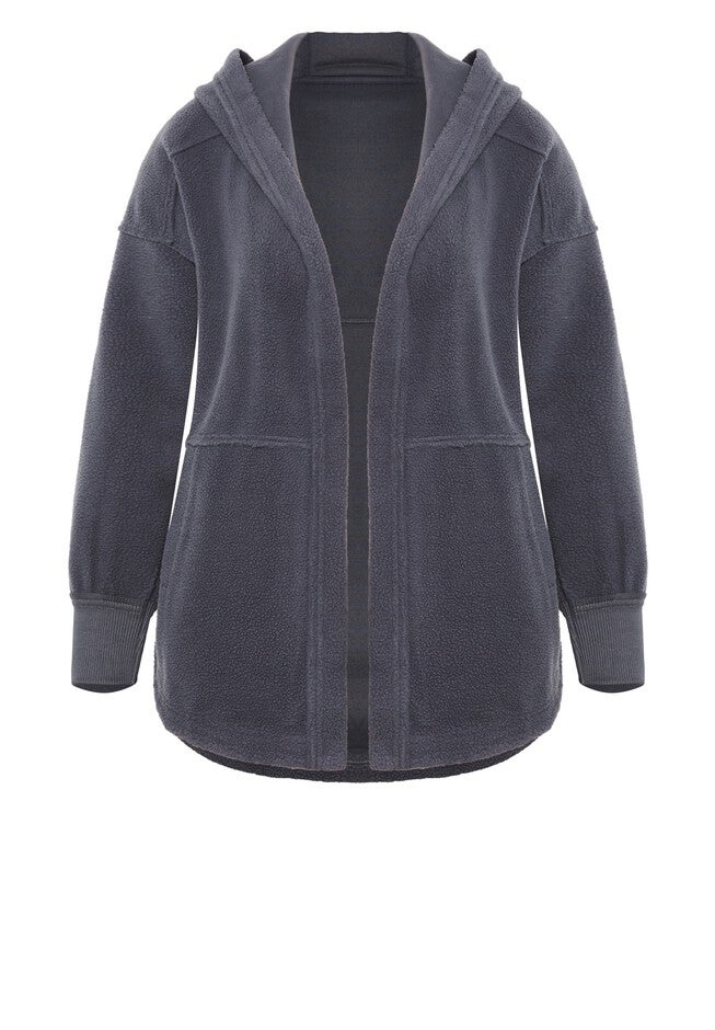 Weekender Hooded Fleece Jacket, STEEL, alternate image number 4