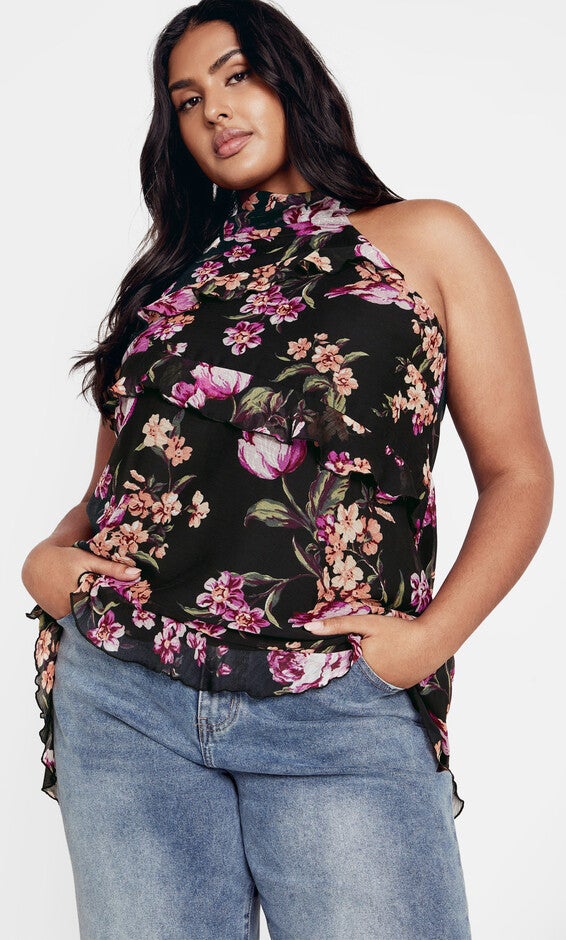 Kimmi Top - black, BLK PERFECT PETAL, hi-res image number null