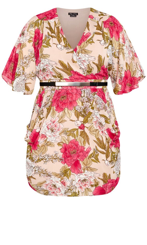 Frida Wrap Dress - champagne, CHAMPAGNE WILD ROSE, alternate image number null