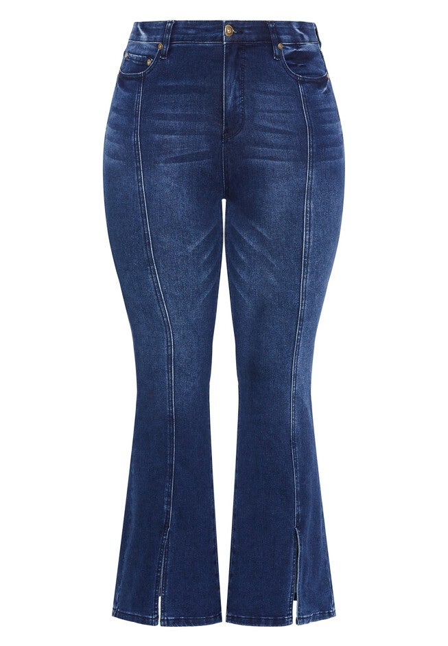 Ebony High Rise Flare Jean, INDIGO, alternate image number null