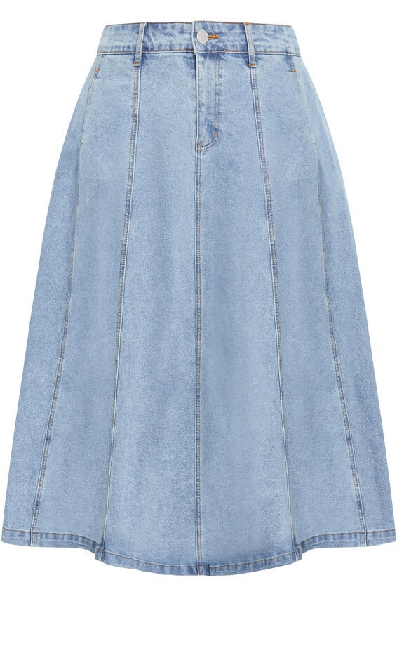 Alina Skirt - light wash, BLUE, alternate image number null