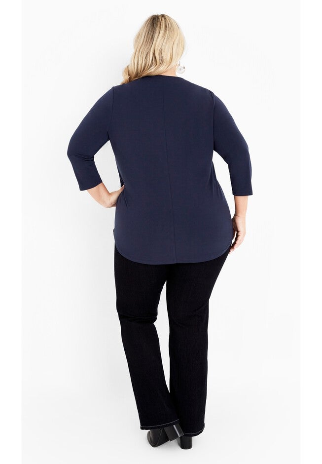 Fiona Zip Top, NAVY, alternate image number null