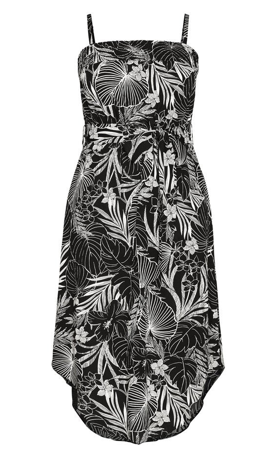 Tamazin Print Dress - black, MOONLIT, alternate image number null