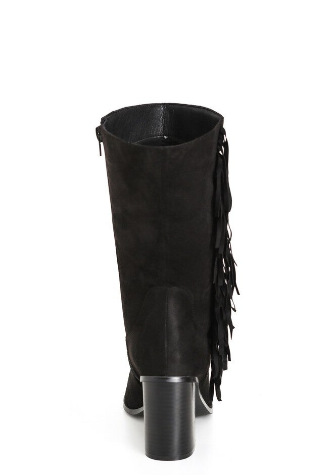 WIDE FIT Tassel Mid Boot - black, BLACK, alternate image number null