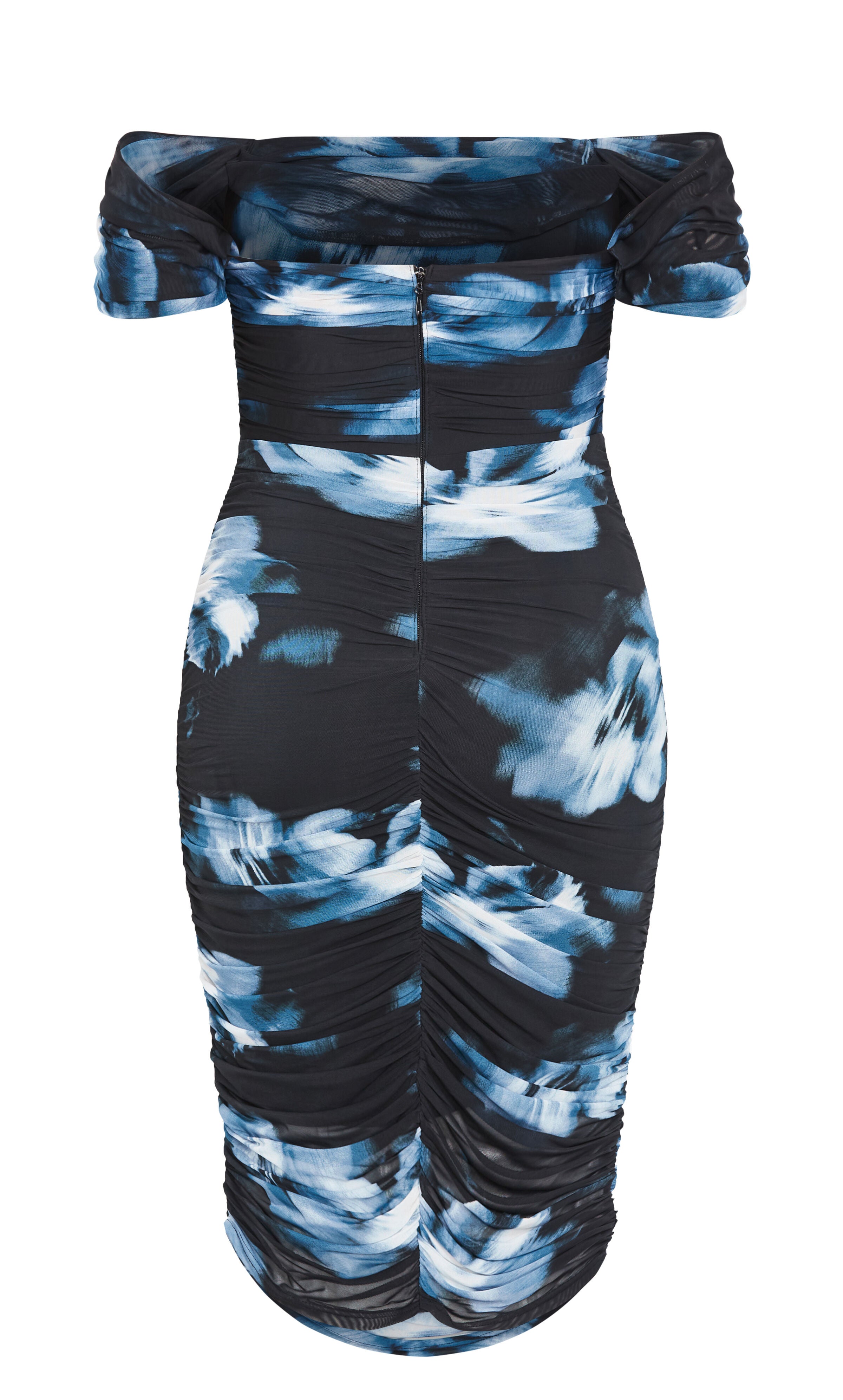 Jazmin Print Dress - teal print, BLUE, alternate image number 4