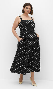 Collins Print Maxi Dress - black