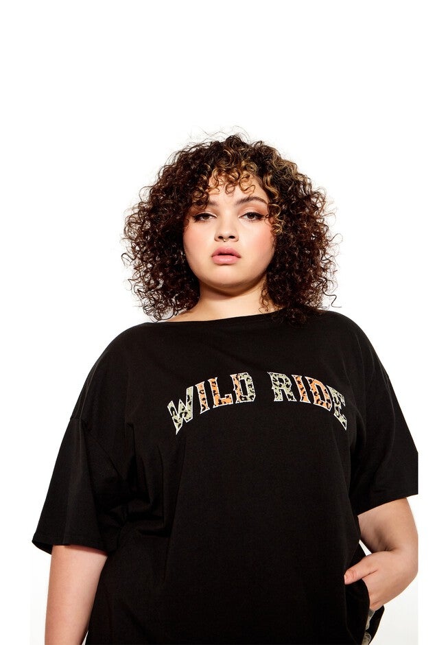 Rylie Crop Tee, ANIMAL SLOGAN, alternate image number null