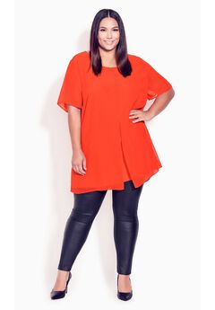 Liv Overlay Mixed Media Top