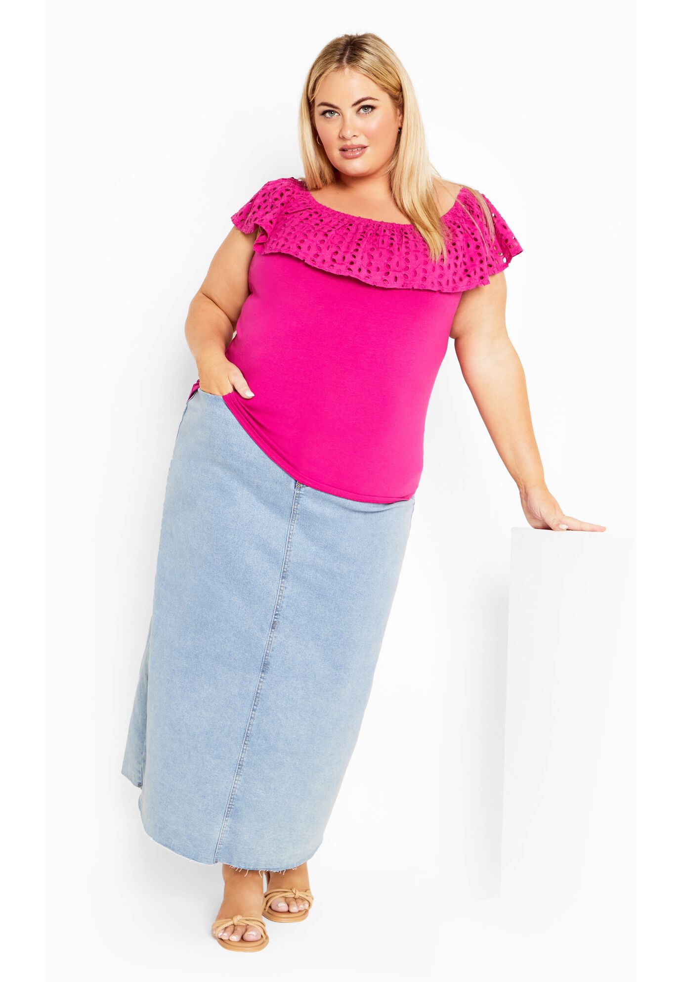 Lexi Mixed Media Top, FUCHSIA, alternate image number 4