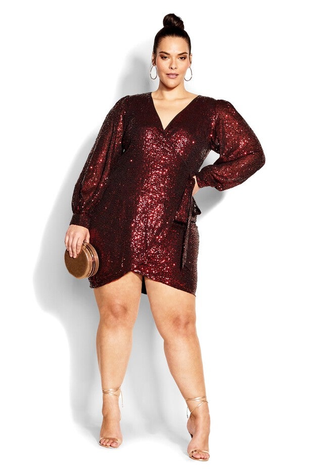 Nadia Dress - claret, RED, hi-res image number null