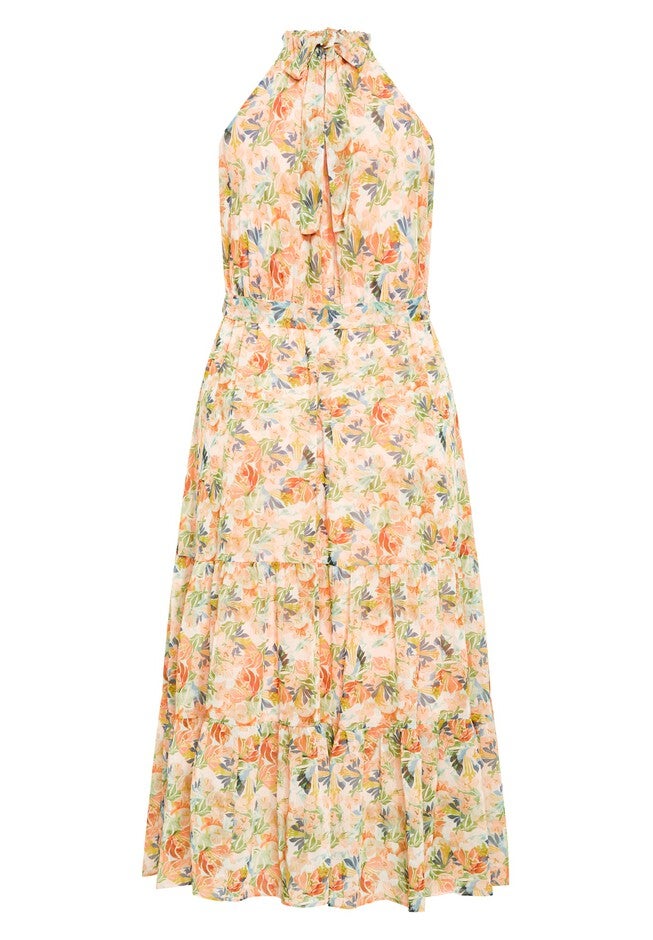 Callie Print Tier Maxi Dress - miami mini, ORANGE, alternate image number 4