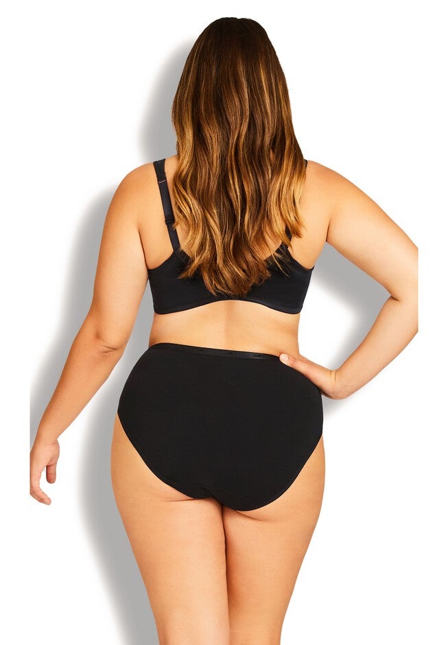 Basic Hi Cut Brief 3 Pack, BLACK, on-hover image number 1