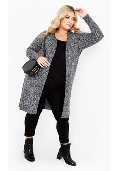 Charmed Collarless Longline Cardigan