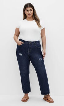 Harley Adelyn Crop Jean - dark denim