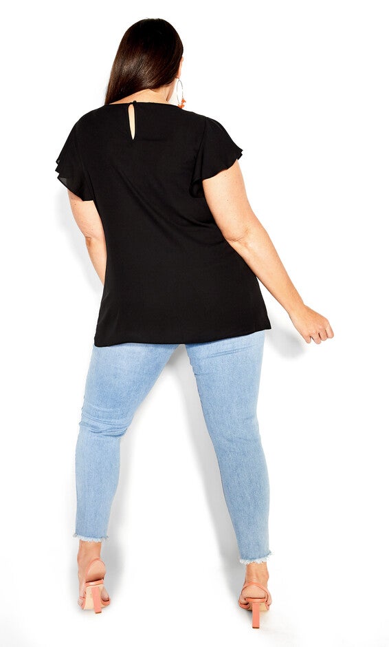 Sweet Waterfall Top - black, BLACK, alternate image number null