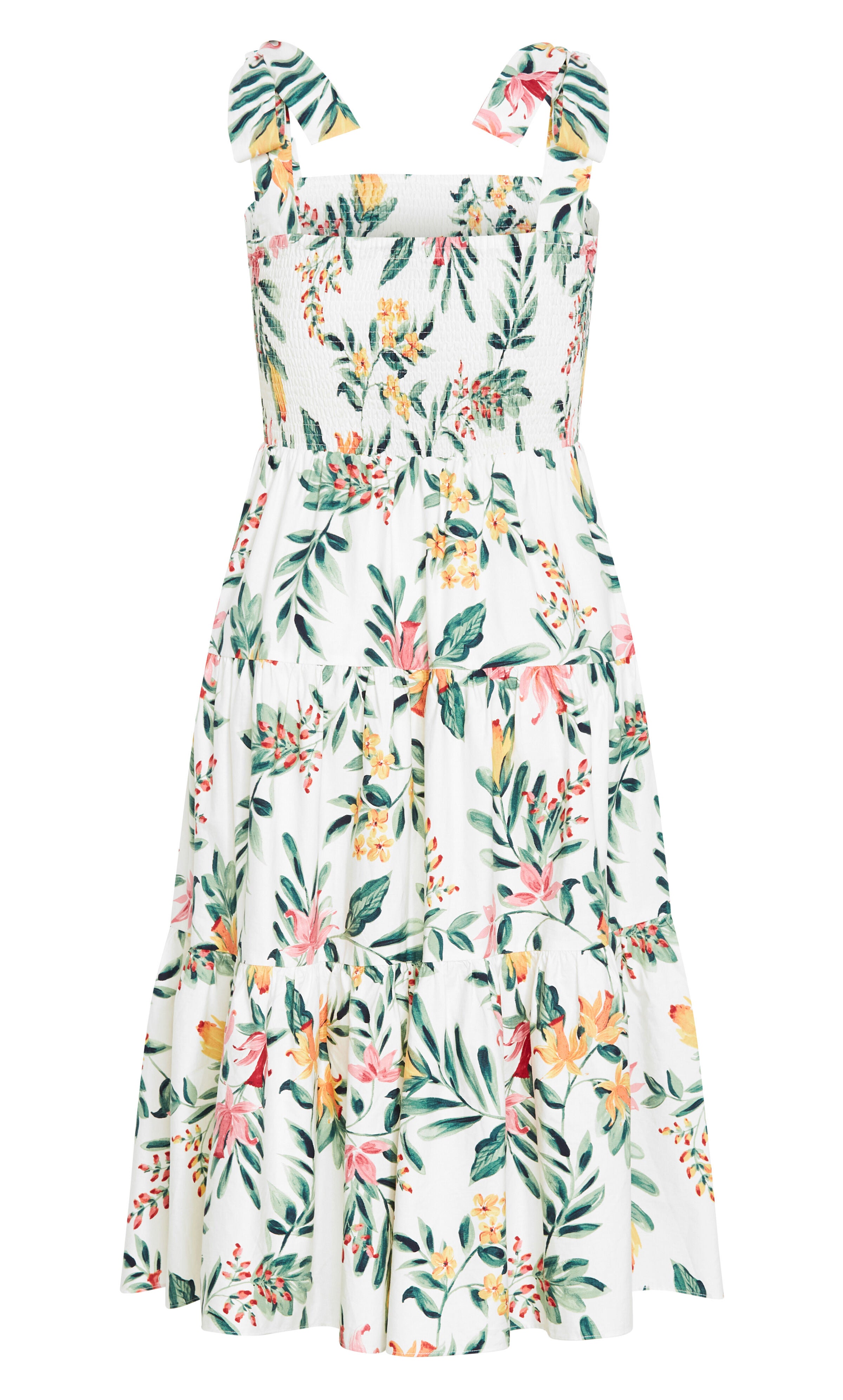 Haven Print Midi Dress - ivory, GREEN, alternate image number 3