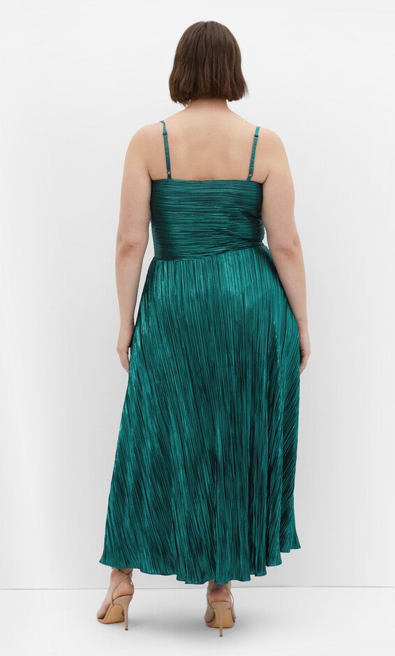 Kamila Cowl Neck Dress - emerald, GREEN, alternate image number null