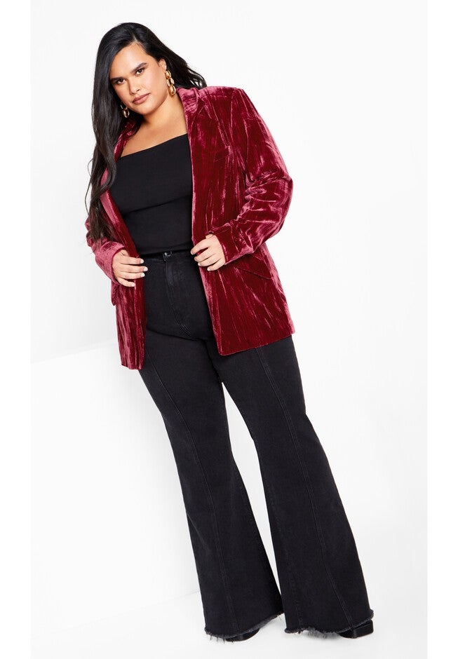 Crushed Jacket - cabernet, RED, on-hover image number null