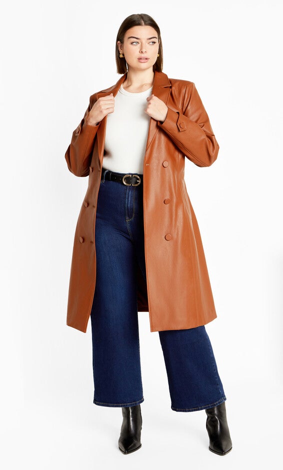 Phylis Trench Coat - copper, ORANGE, alternate image number 1