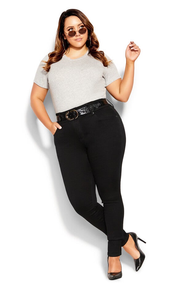 Harley Regular Skinny Jean - black, BLACK, hi-res image number 0