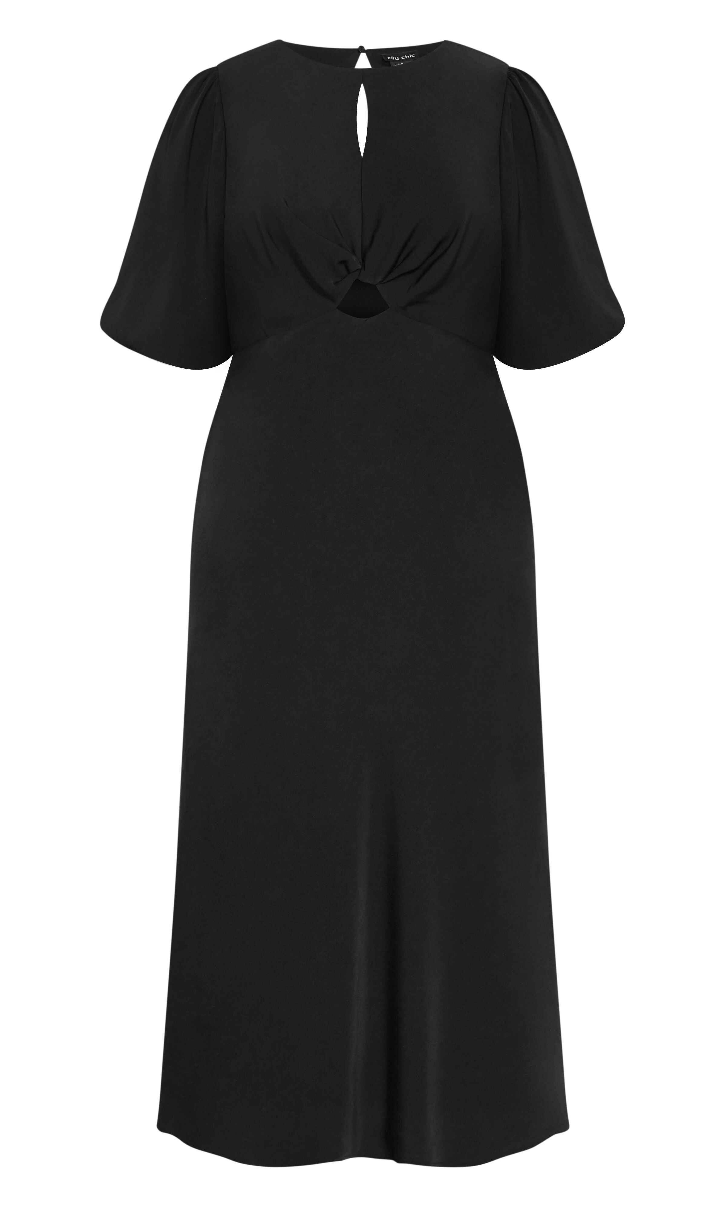 Ines Puff Dress - black, BLACK, alternate image number 3