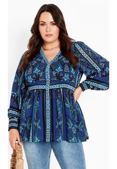 Serene Long Sleeve Placement Top