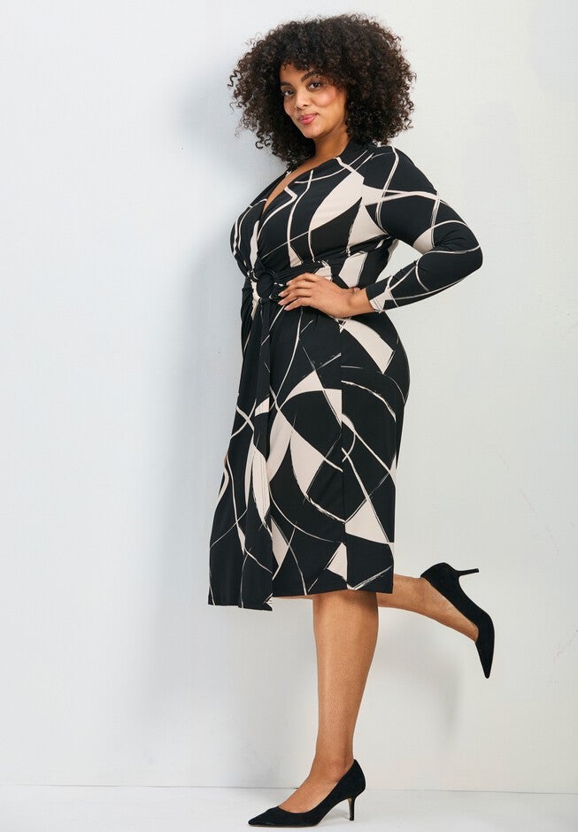 Darlene Jersey Wrap Dress, MONO GRAPH, alternate image number 2