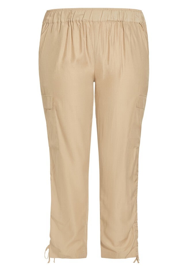Shiloh Ruched Pant, STONE, alternate image number null