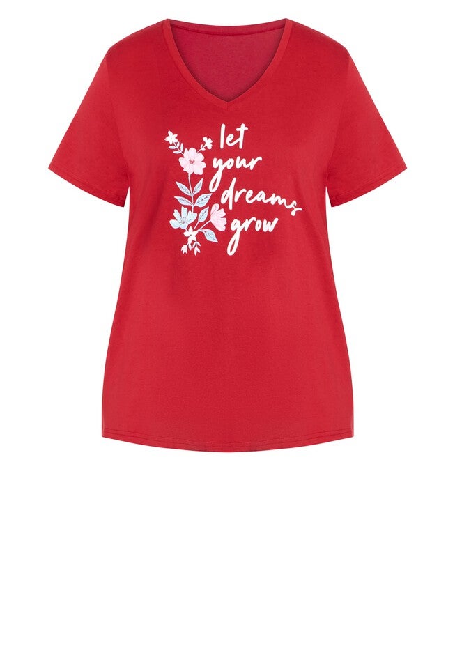 Dreams Grow Short Sleeve Sleep Top, DREAMS GROW, alternate image number 4