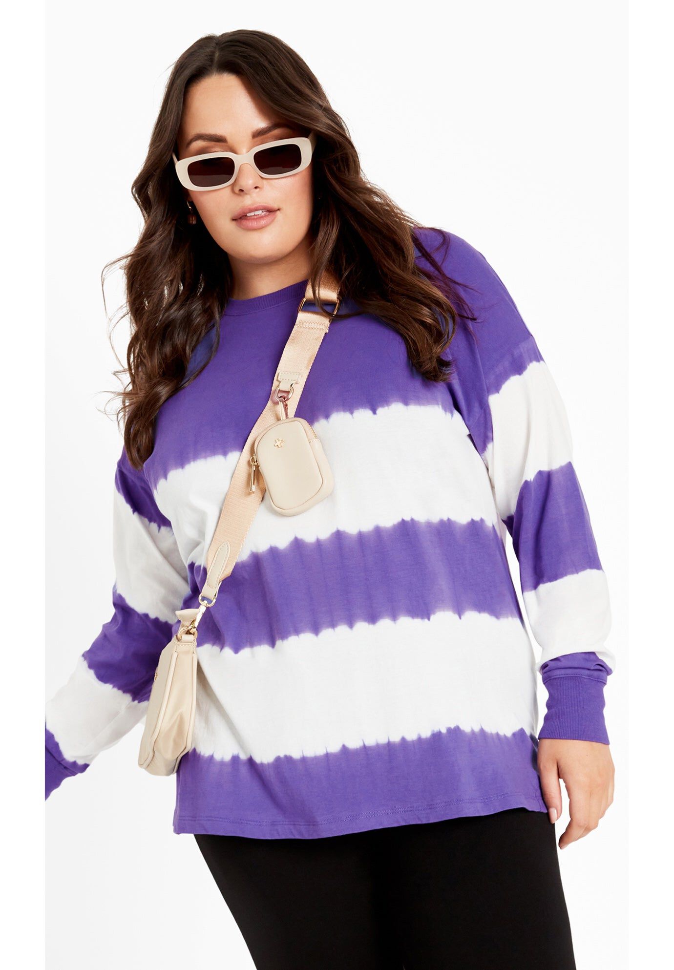 Talia Tie Dye Top, LILAC, hi-res image number 0