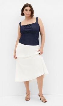 Abbie Denim Top - dark denim