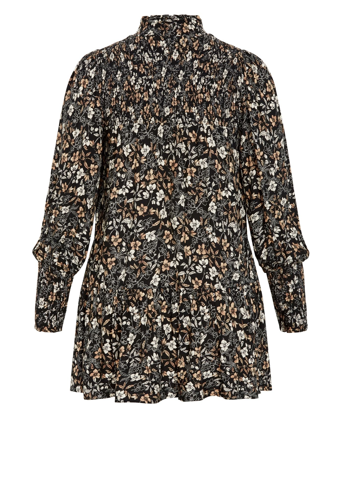 Cassia Puff Sleeves Ruffle Dress, DITSY, alternate image number 4