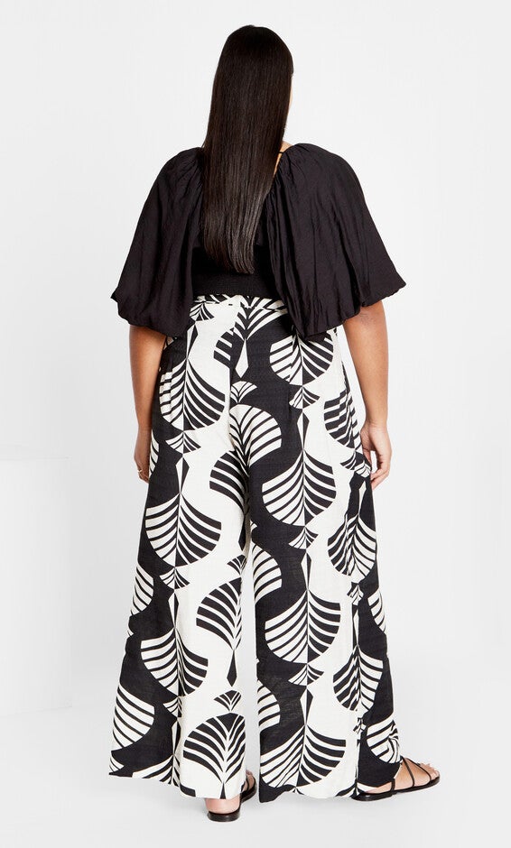 Peta Print Pant - black, BLACK, alternate image number null