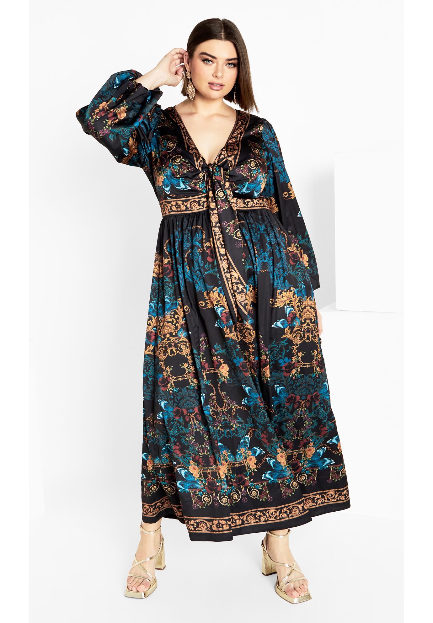 Ivanna Maxi Dress - opulent, BLACK, on-hover image number 1